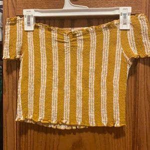 New yellow off shoulder top